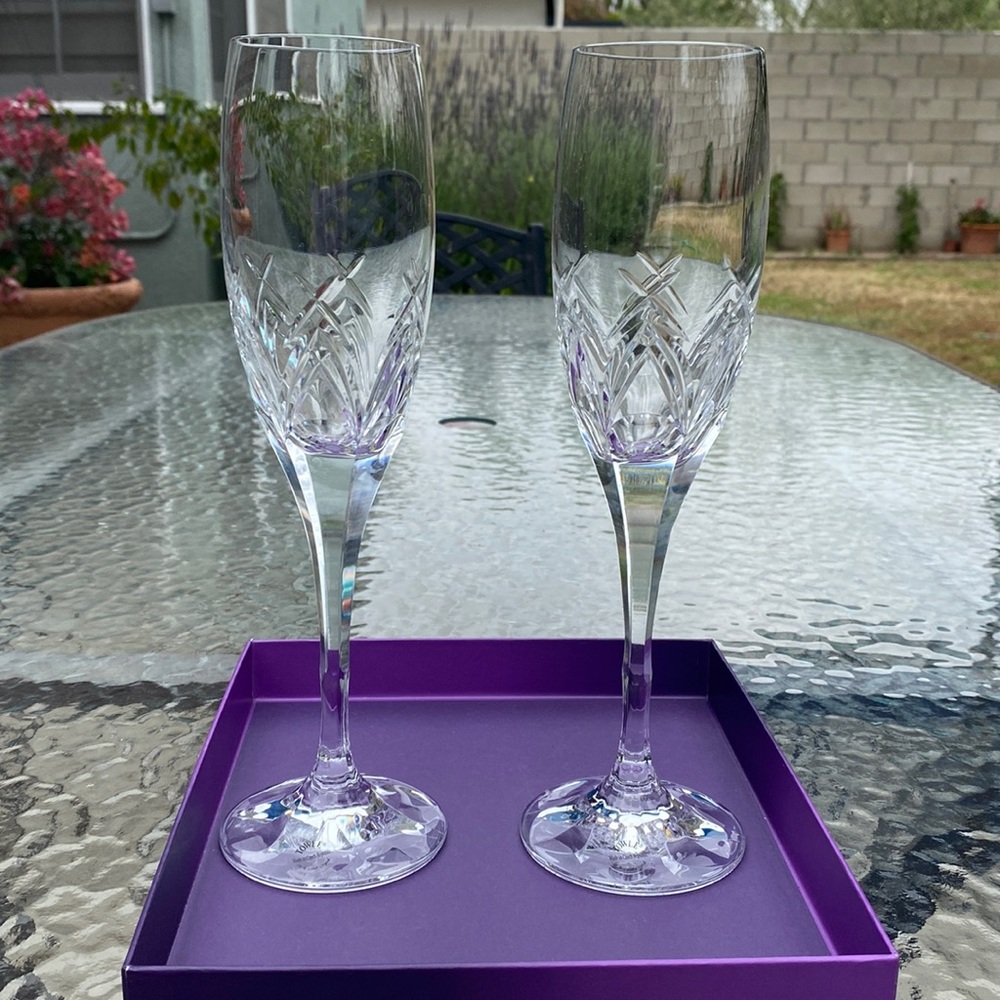 2 Towle Champagne Flutes